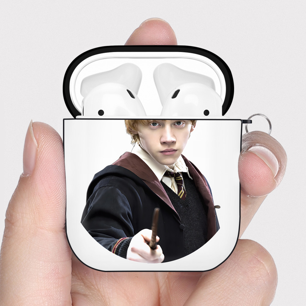 （画像用） Harry Potter ハリー・ポッターシリーズ AirPods 第2世代保護ケース ハードシェル ブラック 耐衝撃・防指紋・カラビナ付き