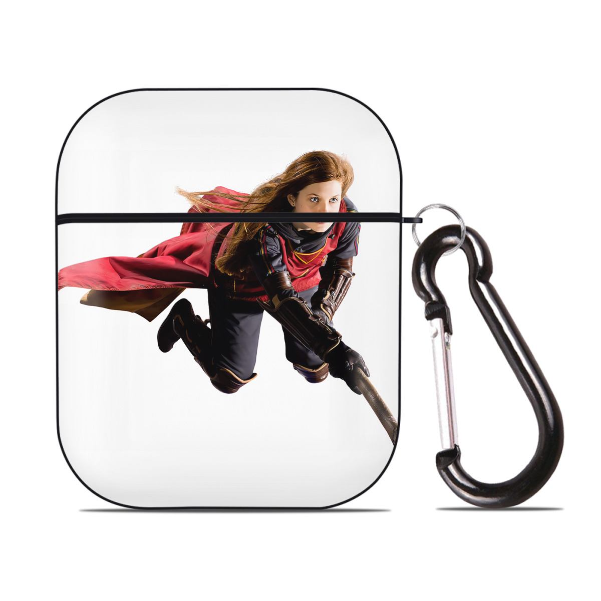 （画像用） Harry Potter ハリー・ポッターシリーズ AirPods 第2世代保護ケース ハードシェル ブラック 耐衝撃・防指紋・カラビナ付き