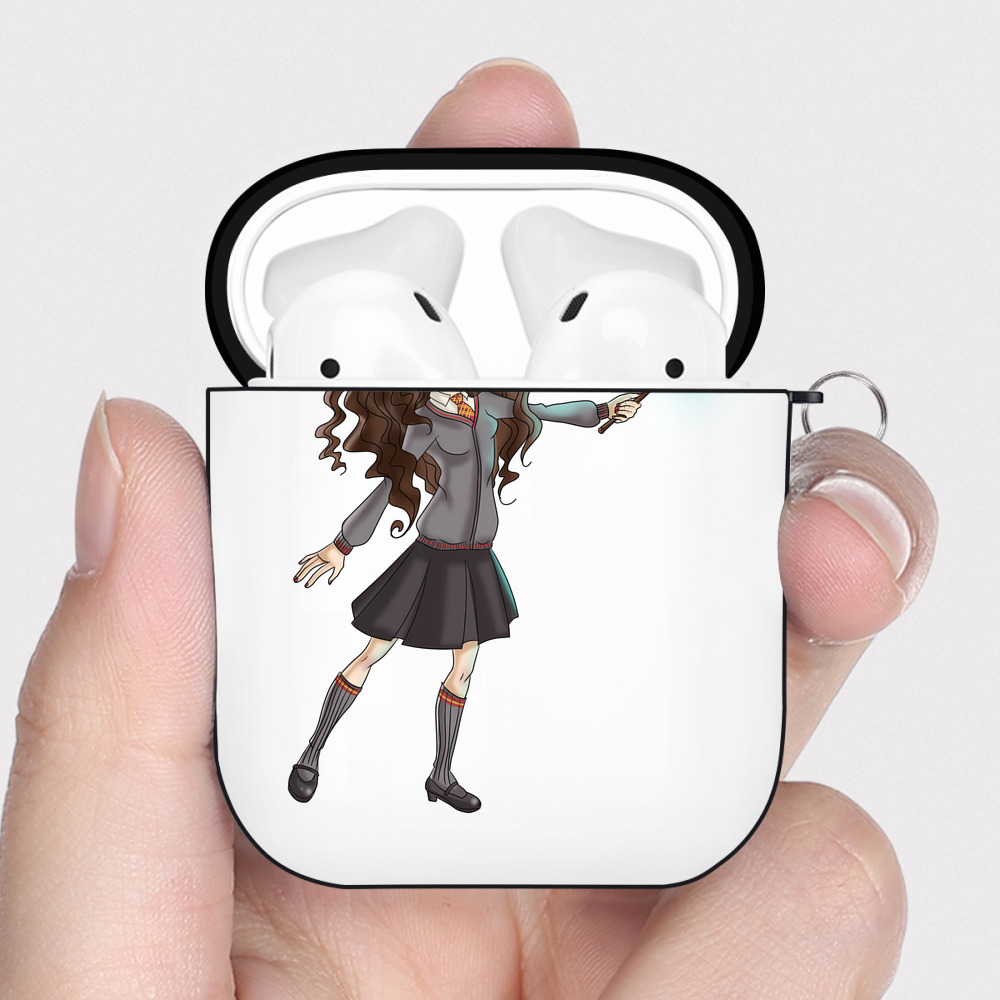 （画像用） Harry Potter ハリー・ポッターシリーズ AirPods 第2世代保護ケース ハードシェル ブラック 耐衝撃・防指紋・カラビナ付き