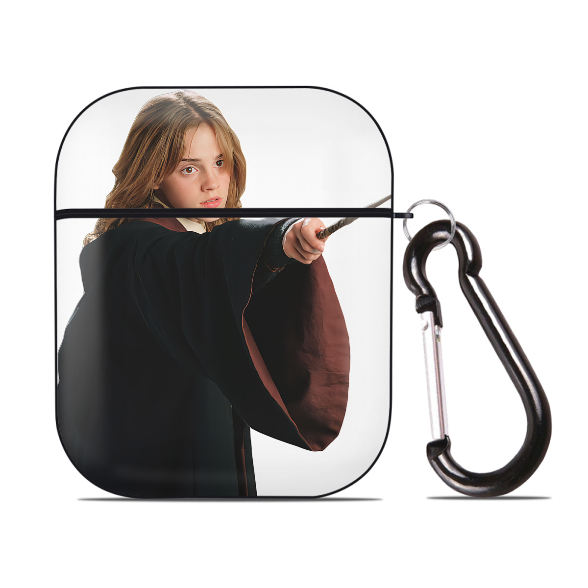 （画像用） Harry Potter ハリー・ポッターシリーズ AirPods 第2世代保護ケース ハードシェル ブラック 耐衝撃・防指紋・カラビナ付き