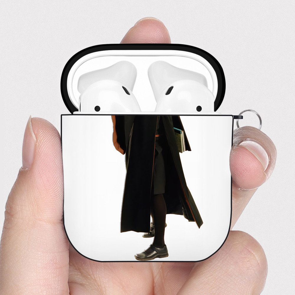 （画像用） Harry Potter ハリー・ポッターシリーズ AirPods 第2世代保護ケース ハードシェル ブラック 耐衝撃・防指紋・カラビナ付き