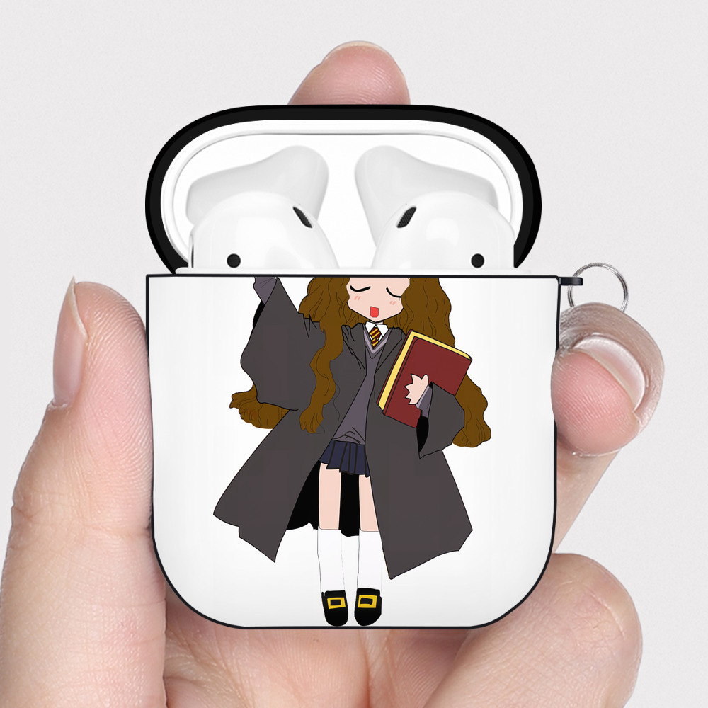 （画像用） Harry Potter ハリー・ポッターシリーズ AirPods 第2世代保護ケース ハードシェル ブラック 耐衝撃・防指紋・カラビナ付き