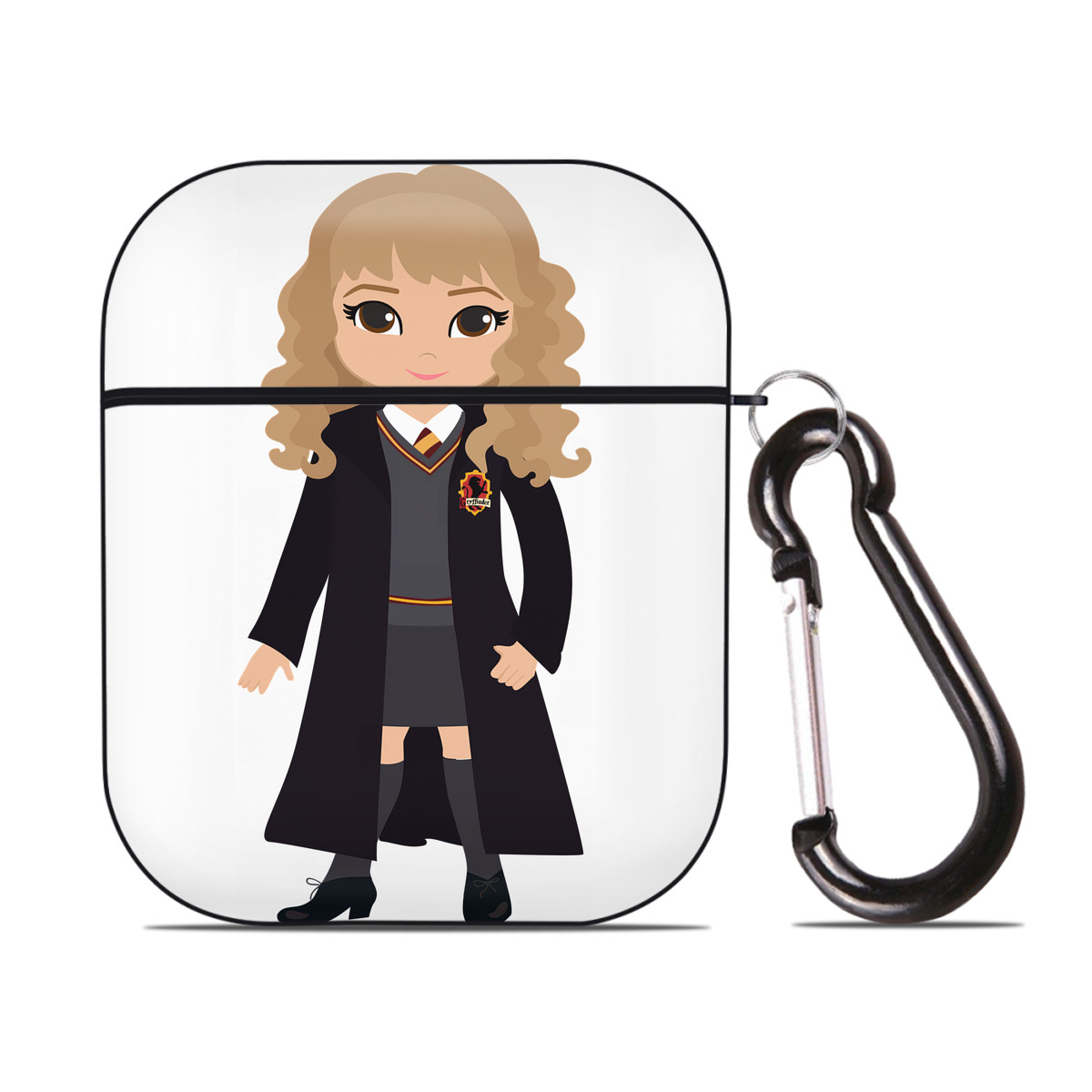（画像用） Harry Potter ハリー・ポッターシリーズ AirPods 第2世代保護ケース ハードシェル ブラック 耐衝撃・防指紋・カラビナ付き