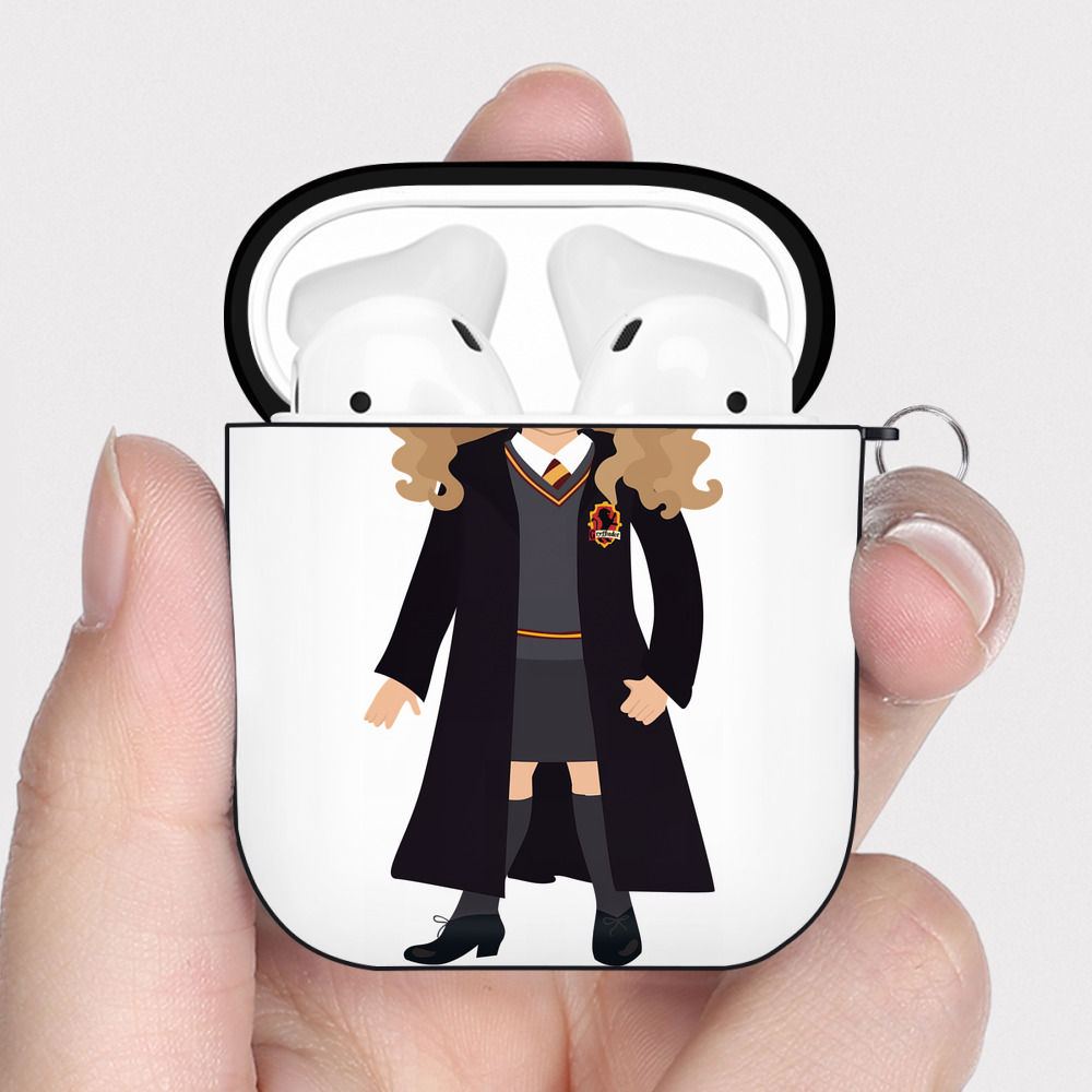 （画像用） Harry Potter ハリー・ポッターシリーズ AirPods 第2世代保護ケース ハードシェル ブラック 耐衝撃・防指紋・カラビナ付き