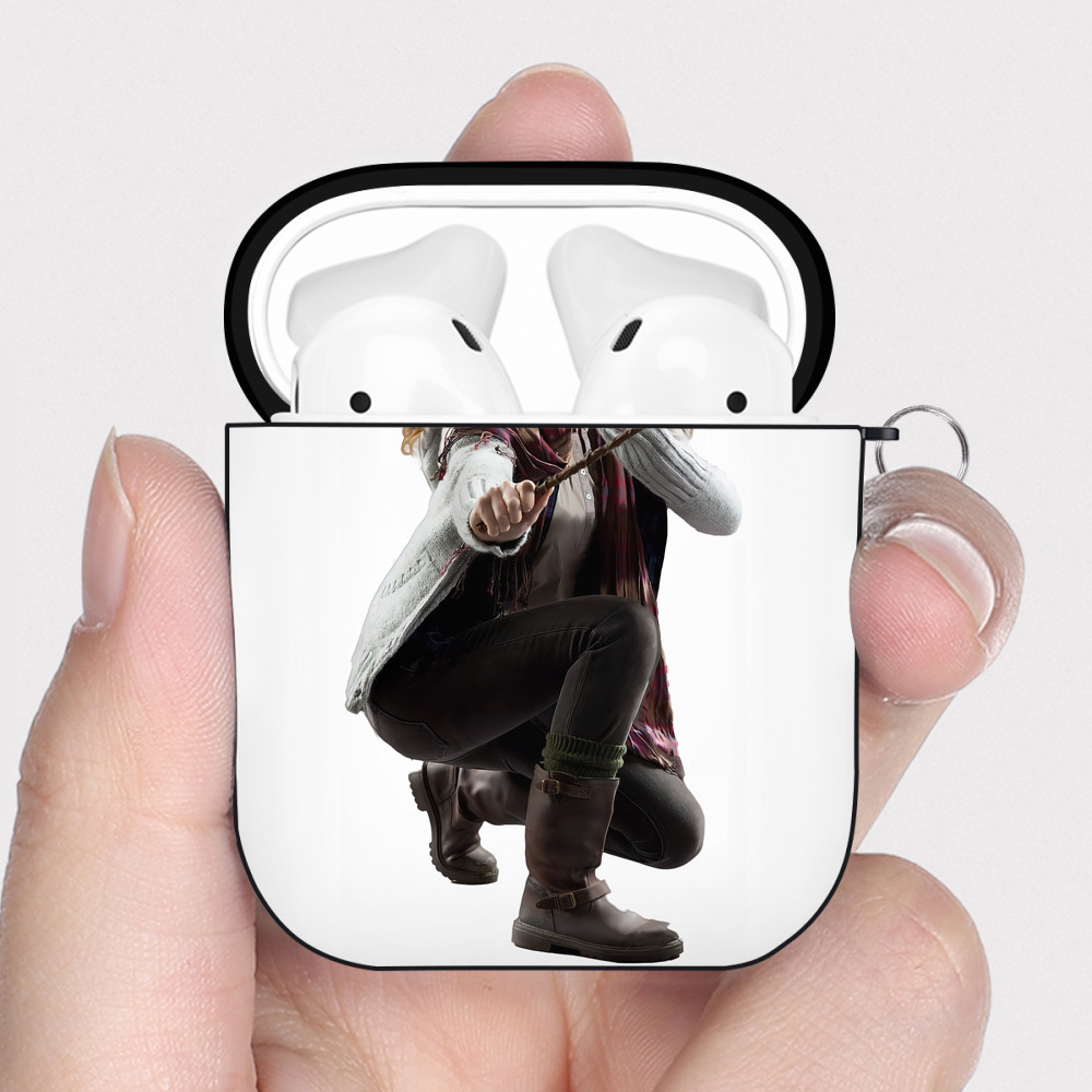 （画像用） Harry Potter ハリー・ポッターシリーズ AirPods 第2世代保護ケース ハードシェル ブラック 耐衝撃・防指紋・カラビナ付き