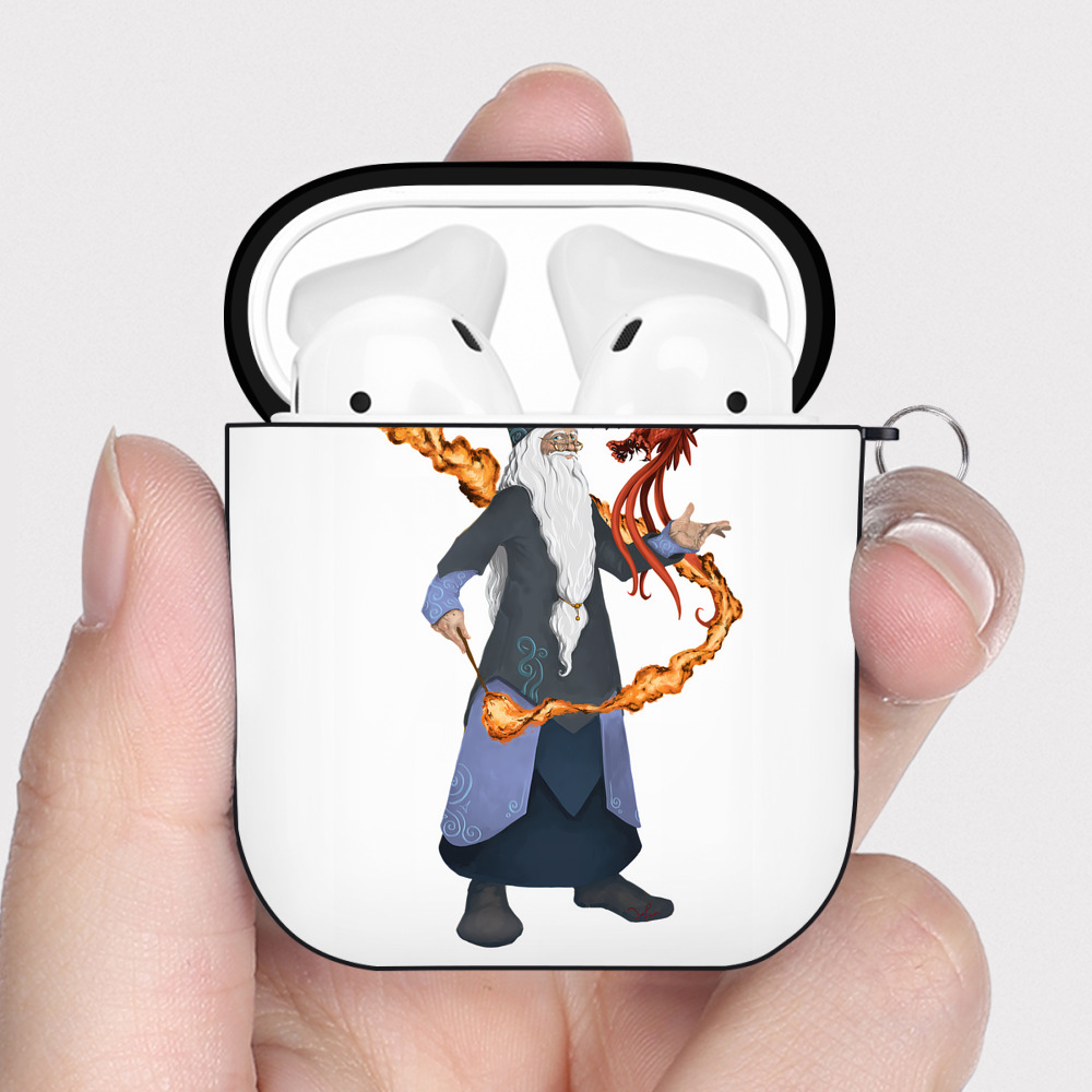 （画像用） Harry Potter ハリー・ポッターシリーズ AirPods 第2世代保護ケース ハードシェル ブラック 耐衝撃・防指紋・カラビナ付き