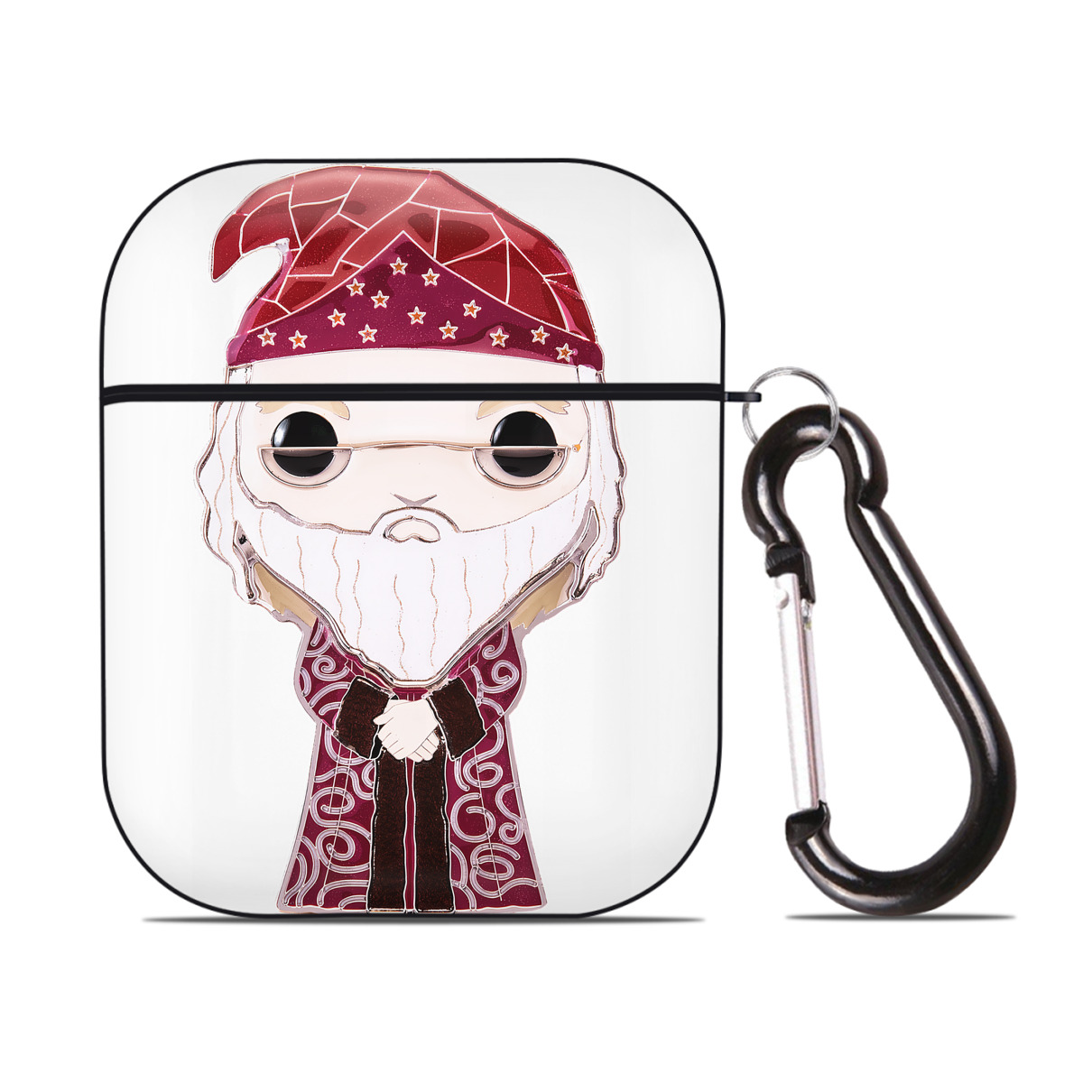 （画像用） Harry Potter ハリー・ポッターシリーズ AirPods 第2世代保護ケース ハードシェル ブラック 耐衝撃・防指紋・カラビナ付き