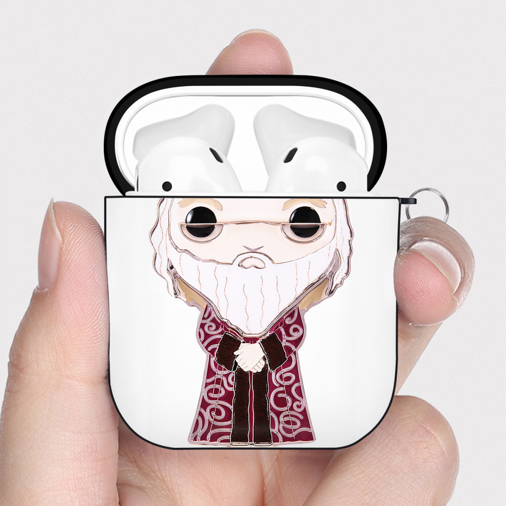 （画像用） Harry Potter ハリー・ポッターシリーズ AirPods 第2世代保護ケース ハードシェル ブラック 耐衝撃・防指紋・カラビナ付き