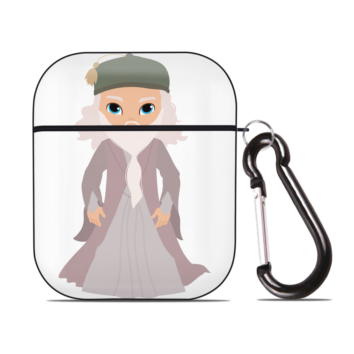（画像用） Harry Potter ハリー・ポッターシリーズ AirPods 第2世代保護ケース ハードシェル ブラック 耐衝撃・防指紋・カラビナ付き