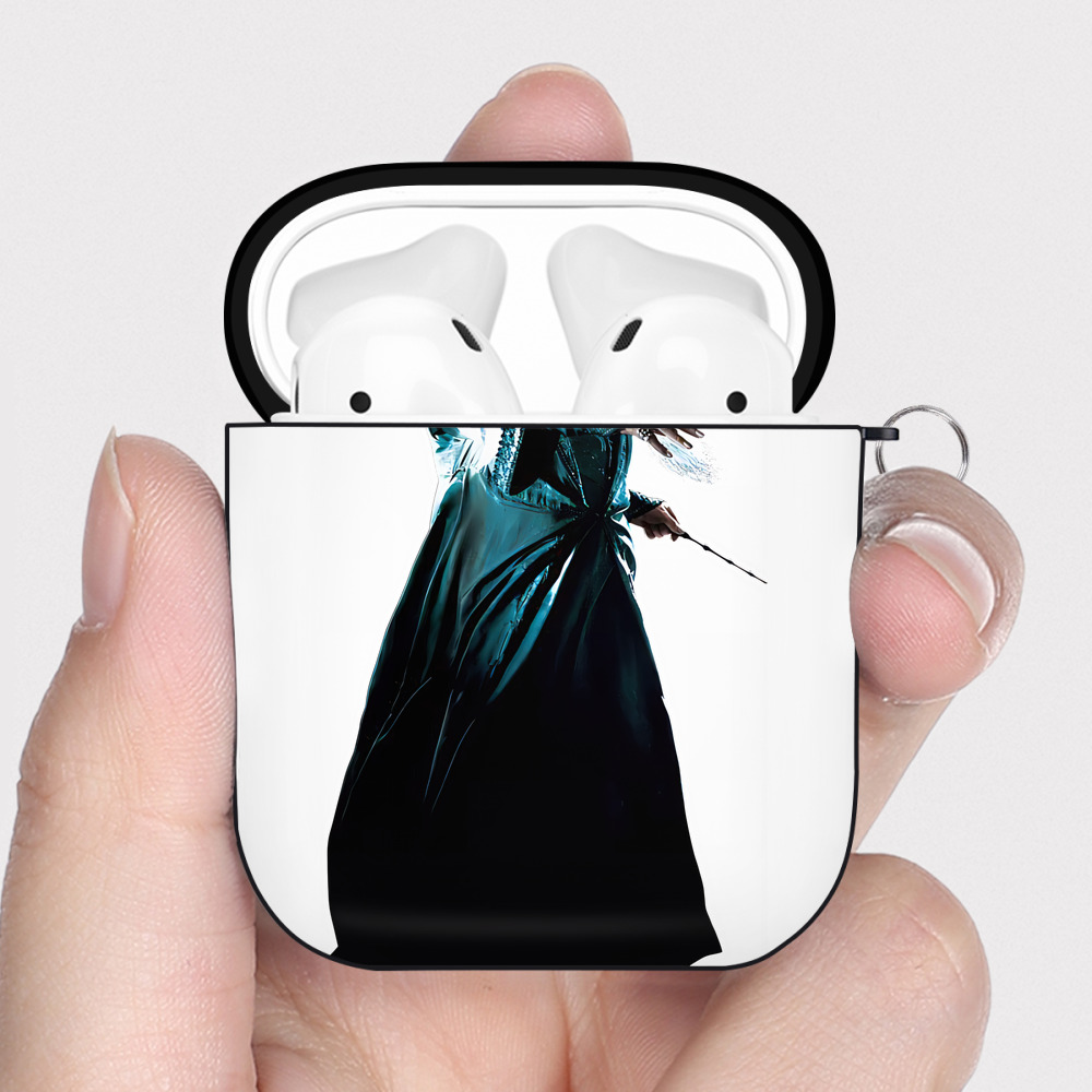 （画像用） Harry Potter ハリー・ポッターシリーズ AirPods 第2世代保護ケース ハードシェル ブラック 耐衝撃・防指紋・カラビナ付き