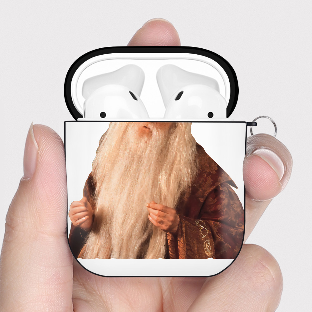 （画像用） Harry Potter ハリー・ポッターシリーズ AirPods 第2世代保護ケース ハードシェル ブラック 耐衝撃・防指紋・カラビナ付き