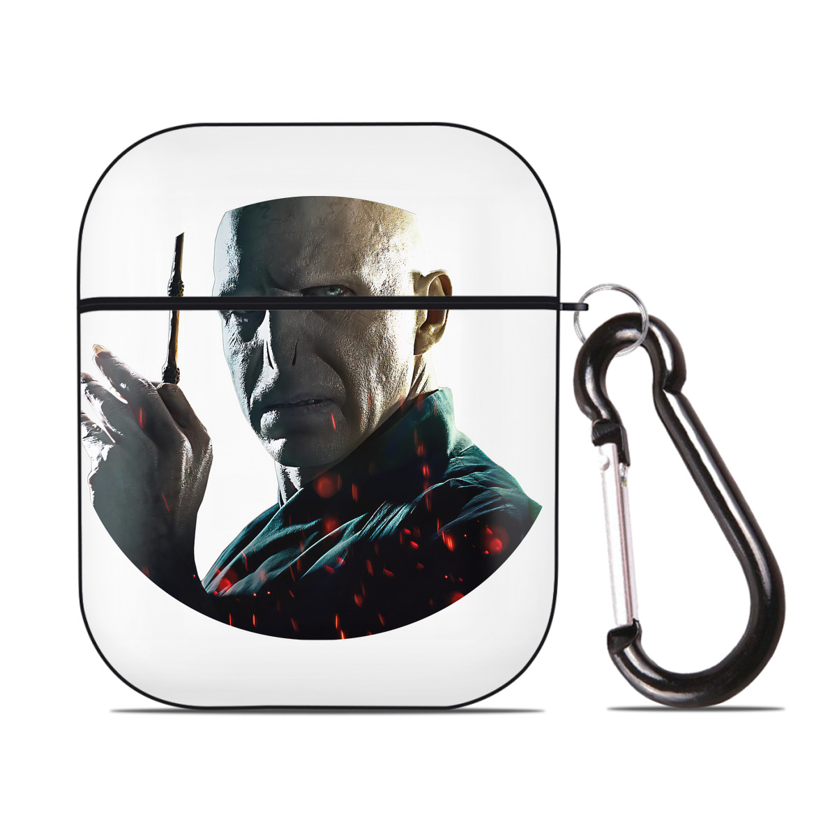 （画像用） Harry Potter ハリー・ポッターシリーズ AirPods 第2世代保護ケース ハードシェル ブラック 耐衝撃・防指紋・カラビナ付き
