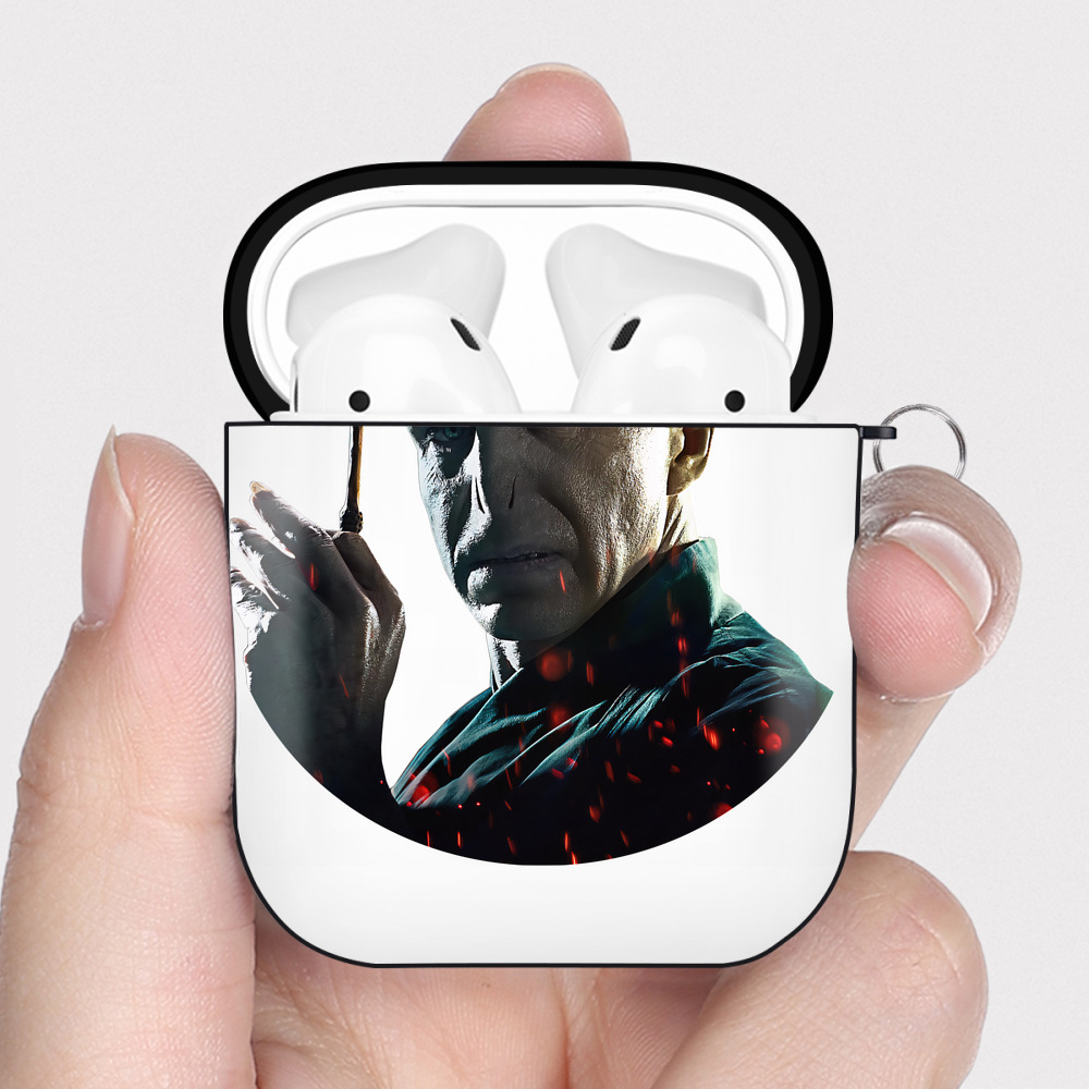 （画像用） Harry Potter ハリー・ポッターシリーズ AirPods 第2世代保護ケース ハードシェル ブラック 耐衝撃・防指紋・カラビナ付き