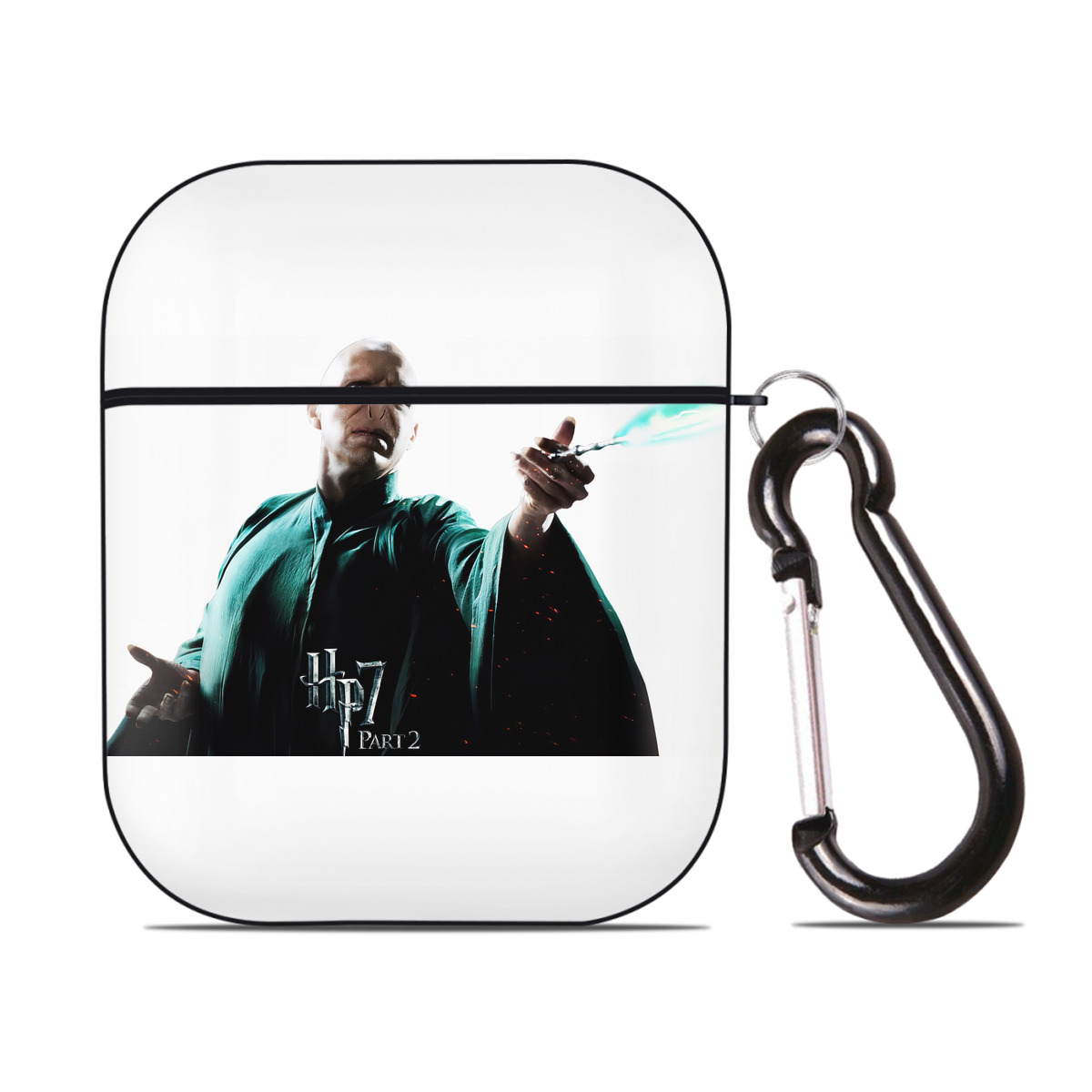 （画像用） Harry Potter ハリー・ポッターシリーズ AirPods 第2世代保護ケース ハードシェル ブラック 耐衝撃・防指紋・カラビナ付き