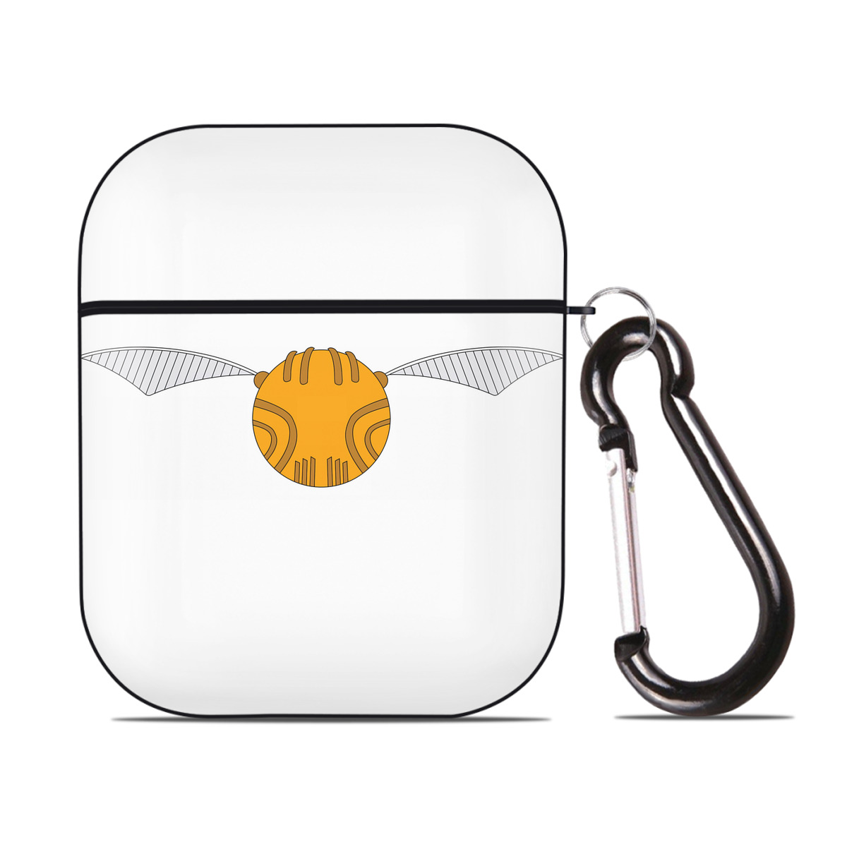 （画像用） Harry Potter ハリー・ポッターシリーズ AirPods 第2世代保護ケース ハードシェル ブラック 耐衝撃・防指紋・カラビナ付き