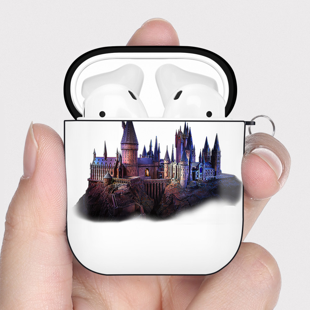 （画像用） Harry Potter ハリー・ポッターシリーズ AirPods 第2世代保護ケース ハードシェル ブラック 耐衝撃・防指紋・カラビナ付き