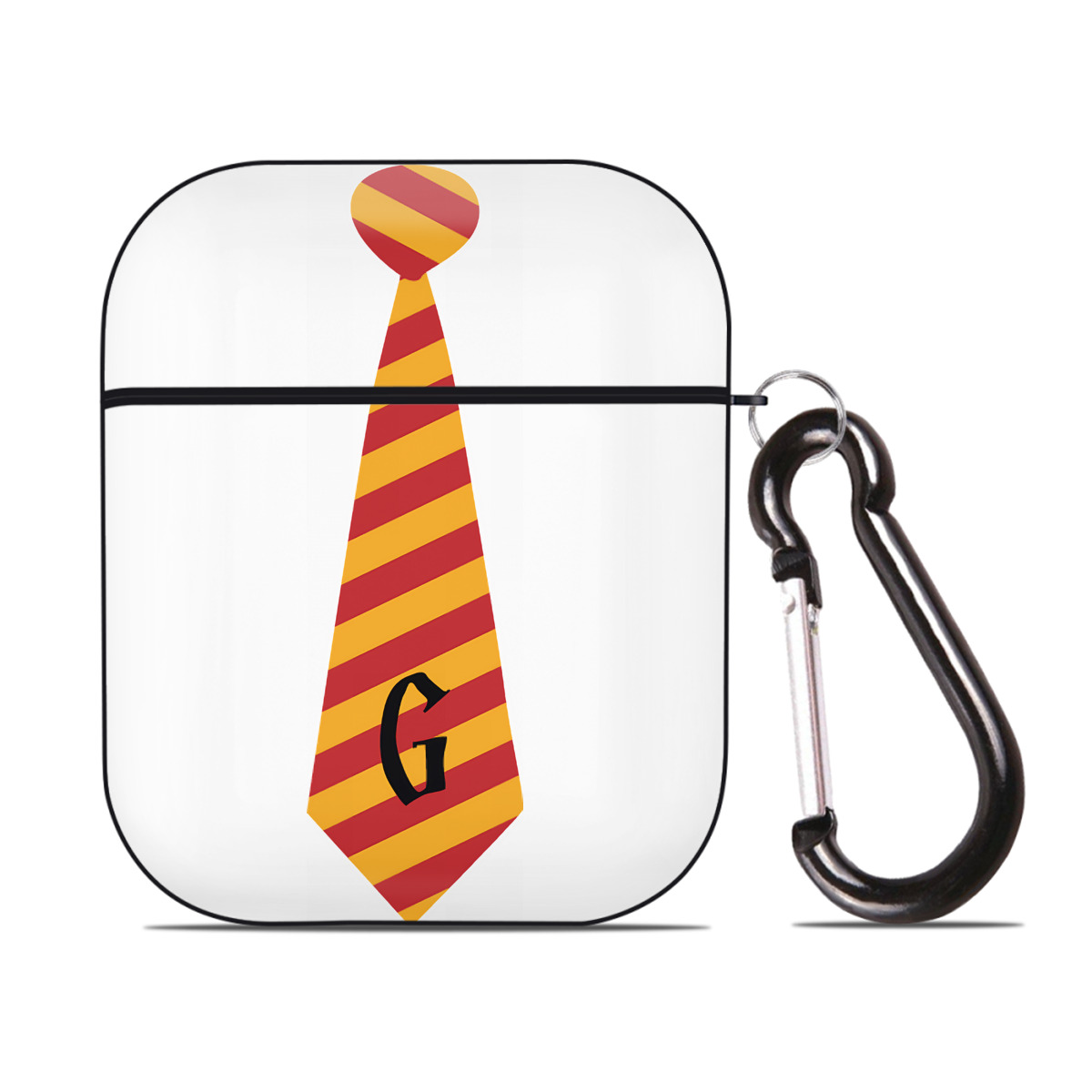 （画像用） Harry Potter ハリー・ポッターシリーズ AirPods 第2世代保護ケース ハードシェル ブラック 耐衝撃・防指紋・カラビナ付き
