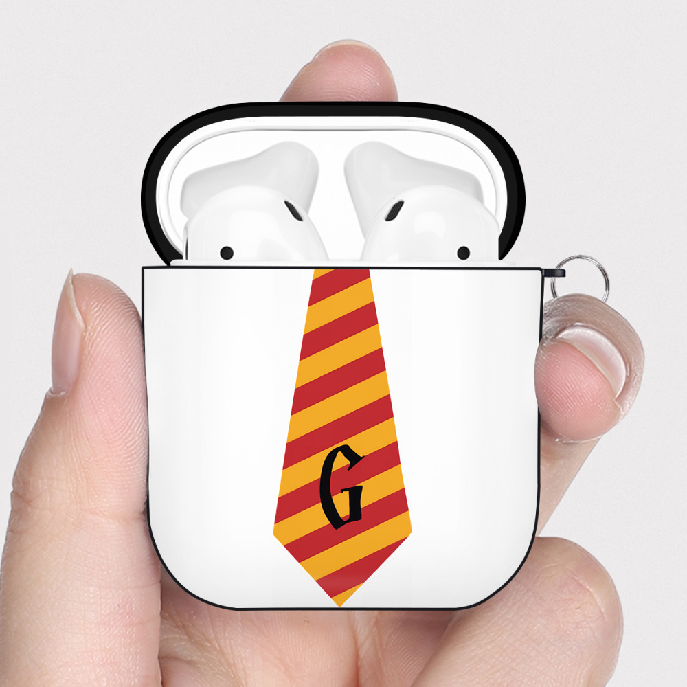 （画像用） Harry Potter ハリー・ポッターシリーズ AirPods 第2世代保護ケース ハードシェル ブラック 耐衝撃・防指紋・カラビナ付き