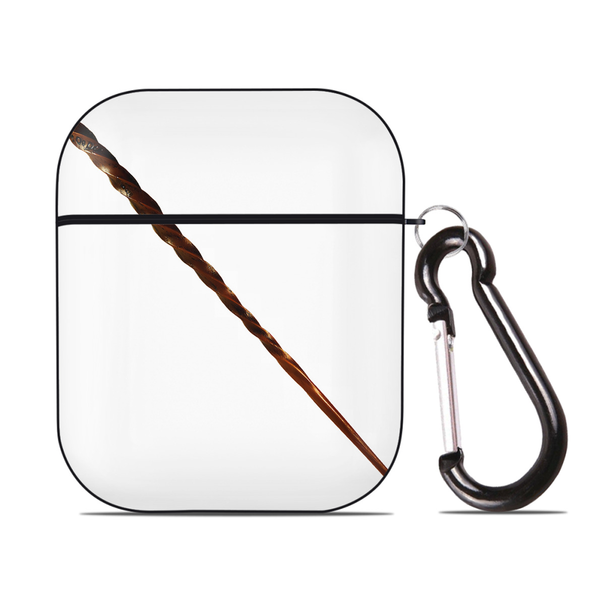 （画像用） Harry Potter ハリー・ポッターシリーズ AirPods 第2世代保護ケース ハードシェル ブラック 耐衝撃・防指紋・カラビナ付き