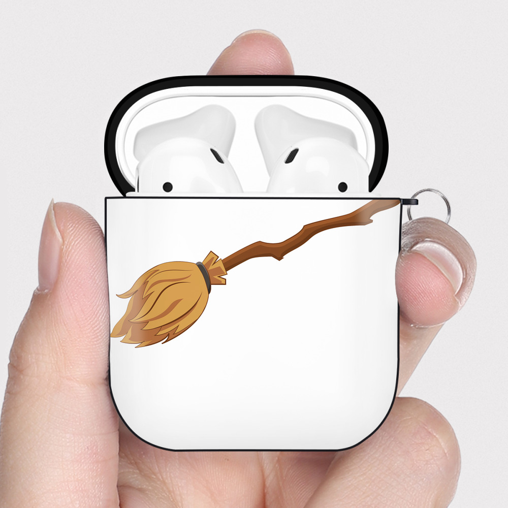 （画像用） Harry Potter ハリー・ポッターシリーズ AirPods 第2世代保護ケース ハードシェル ブラック 耐衝撃・防指紋・カラビナ付き