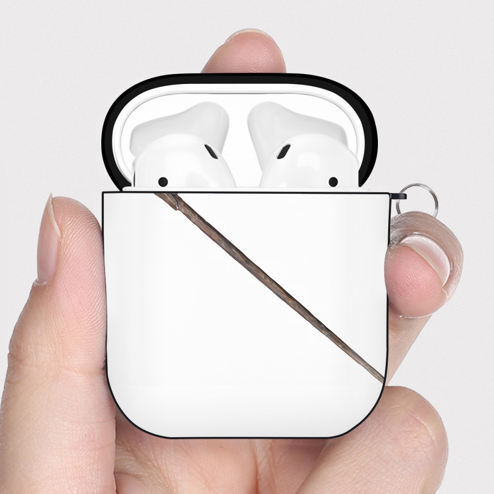 （画像用） Harry Potter ハリー・ポッターシリーズ AirPods 第2世代保護ケース ハードシェル ブラック 耐衝撃・防指紋・カラビナ付き