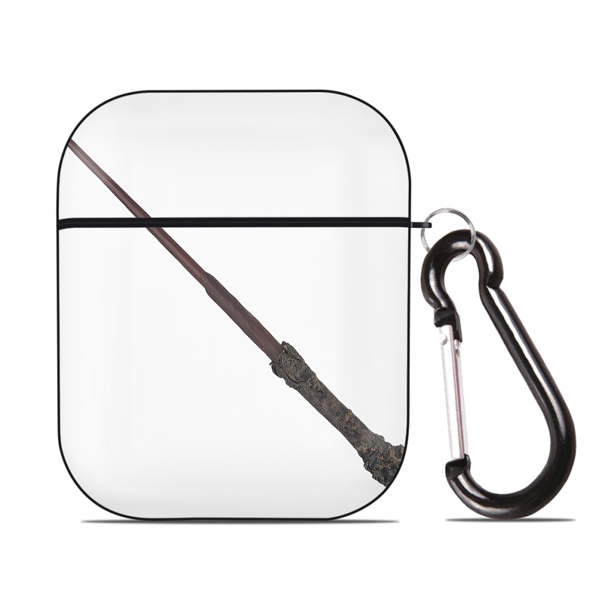 （画像用） Harry Potter ハリー・ポッターシリーズ AirPods 第2世代保護ケース ハードシェル ブラック 耐衝撃・防指紋・カラビナ付き