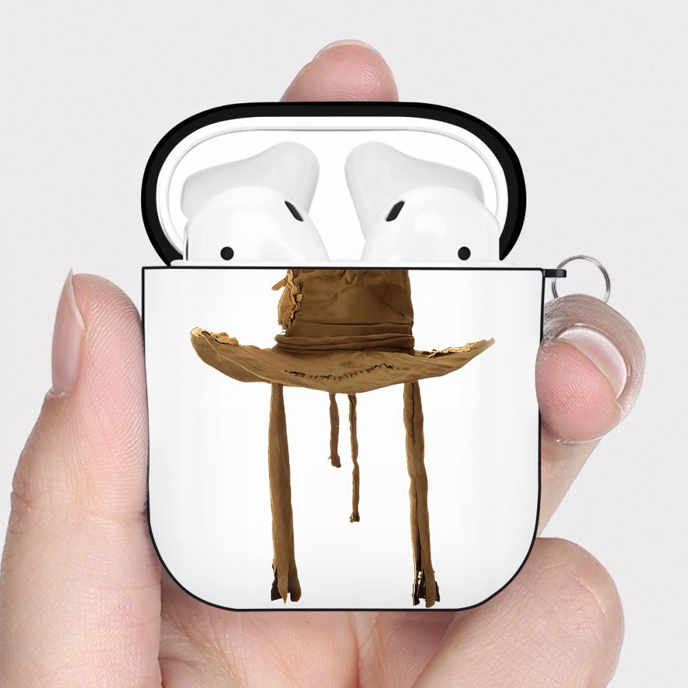 （画像用） Harry Potter ハリー・ポッターシリーズ AirPods 第2世代保護ケース ハードシェル ブラック 耐衝撃・防指紋・カラビナ付き