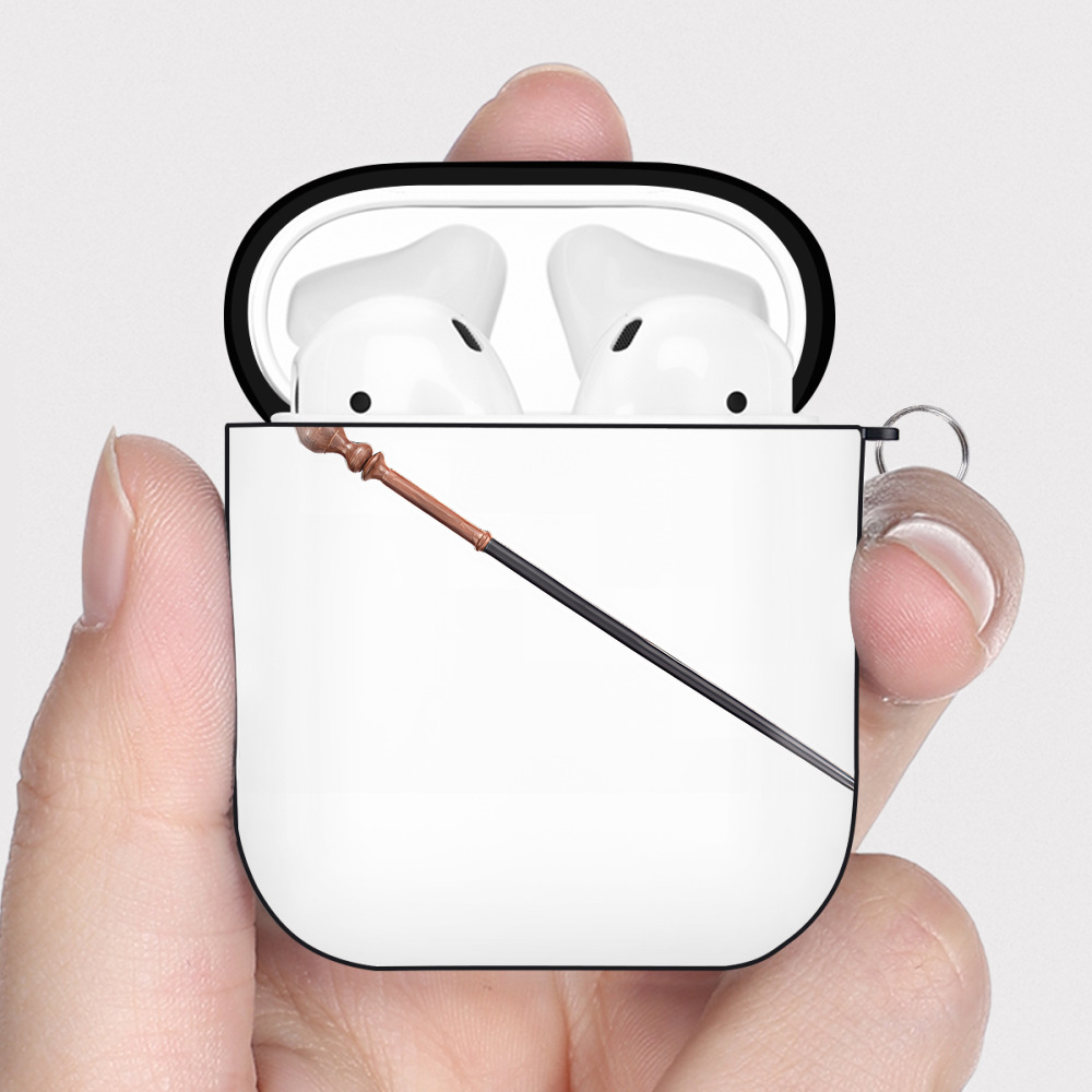 （画像用） Harry Potter ハリー・ポッターシリーズ AirPods 第2世代保護ケース ハードシェル ブラック 耐衝撃・防指紋・カラビナ付き