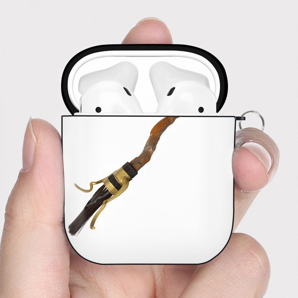 （画像用） Harry Potter ハリー・ポッターシリーズ AirPods 第2世代保護ケース ハードシェル ブラック 耐衝撃・防指紋・カラビナ付き