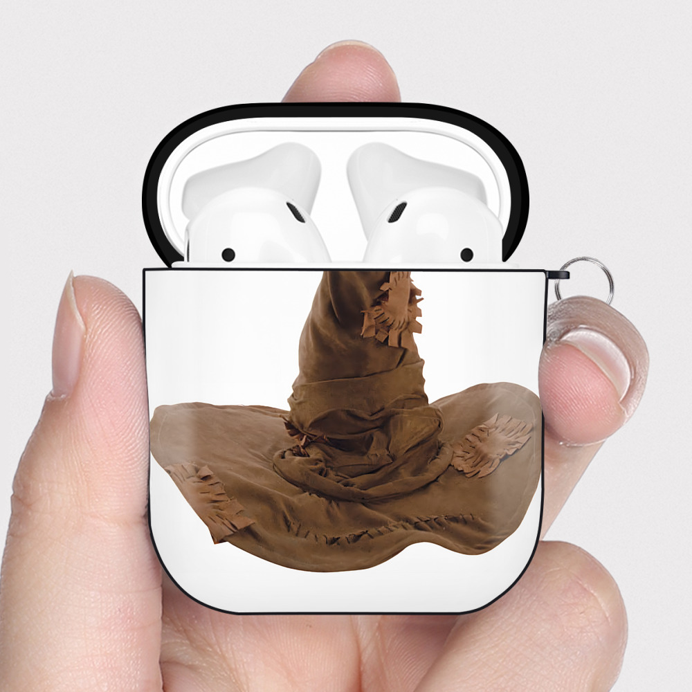 （画像用） Harry Potter ハリー・ポッターシリーズ AirPods 第2世代保護ケース ハードシェル ブラック 耐衝撃・防指紋・カラビナ付き