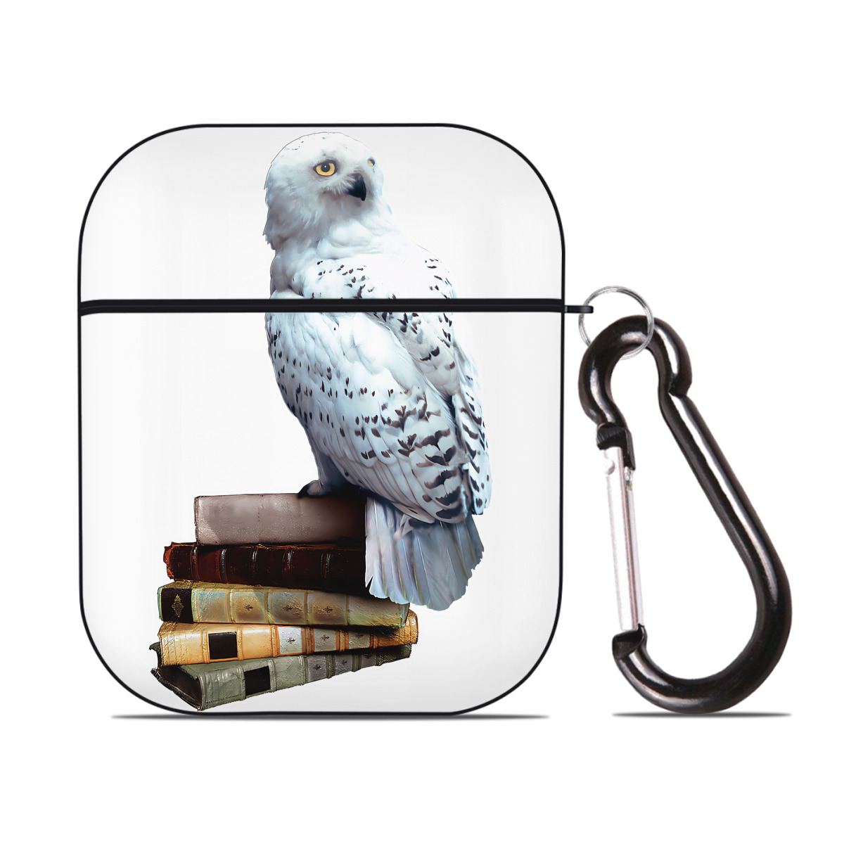 （画像用） Harry Potter ハリー・ポッターシリーズ AirPods 第2世代保護ケース ハードシェル ブラック 耐衝撃・防指紋・カラビナ付き