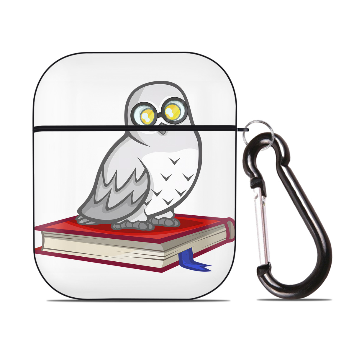 （画像用） Harry Potter ハリー・ポッターシリーズ AirPods 第2世代保護ケース ハードシェル ブラック 耐衝撃・防指紋・カラビナ付き