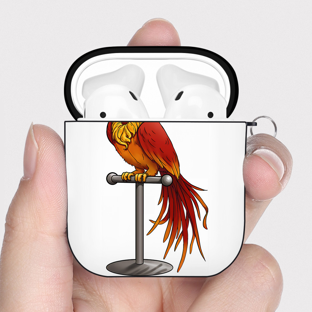 （画像用） Harry Potter ハリー・ポッターシリーズ AirPods 第2世代保護ケース ハードシェル ブラック 耐衝撃・防指紋・カラビナ付き