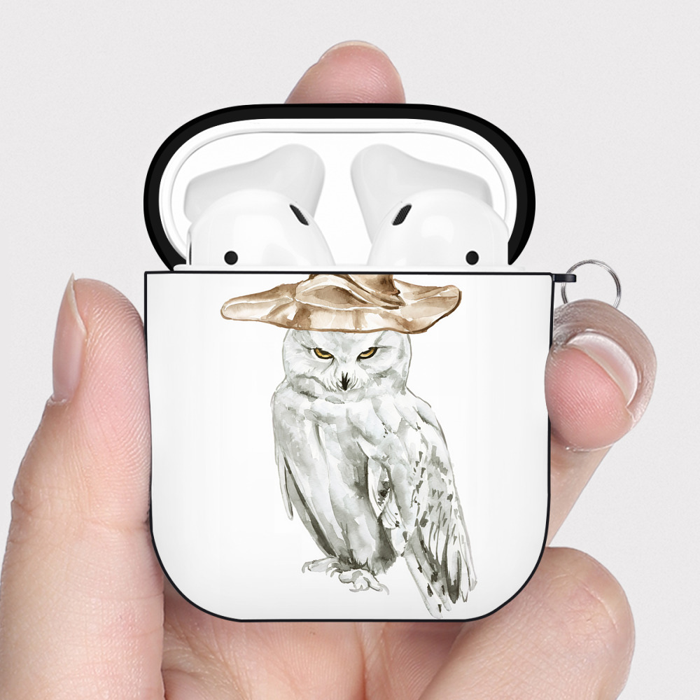 （画像用） Harry Potter ハリー・ポッターシリーズ AirPods 第2世代保護ケース ハードシェル ブラック 耐衝撃・防指紋・カラビナ付き