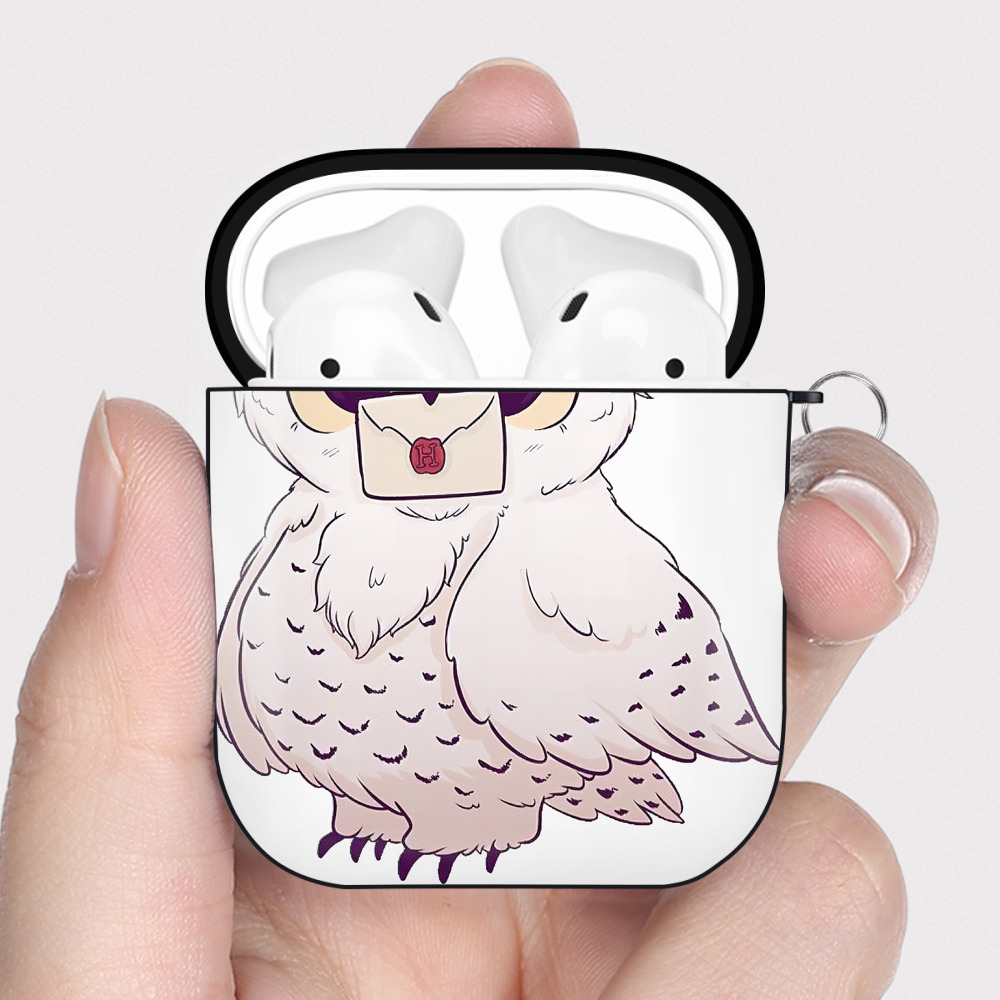 （画像用） Harry Potter ハリー・ポッターシリーズ AirPods 第2世代保護ケース ハードシェル ブラック 耐衝撃・防指紋・カラビナ付き