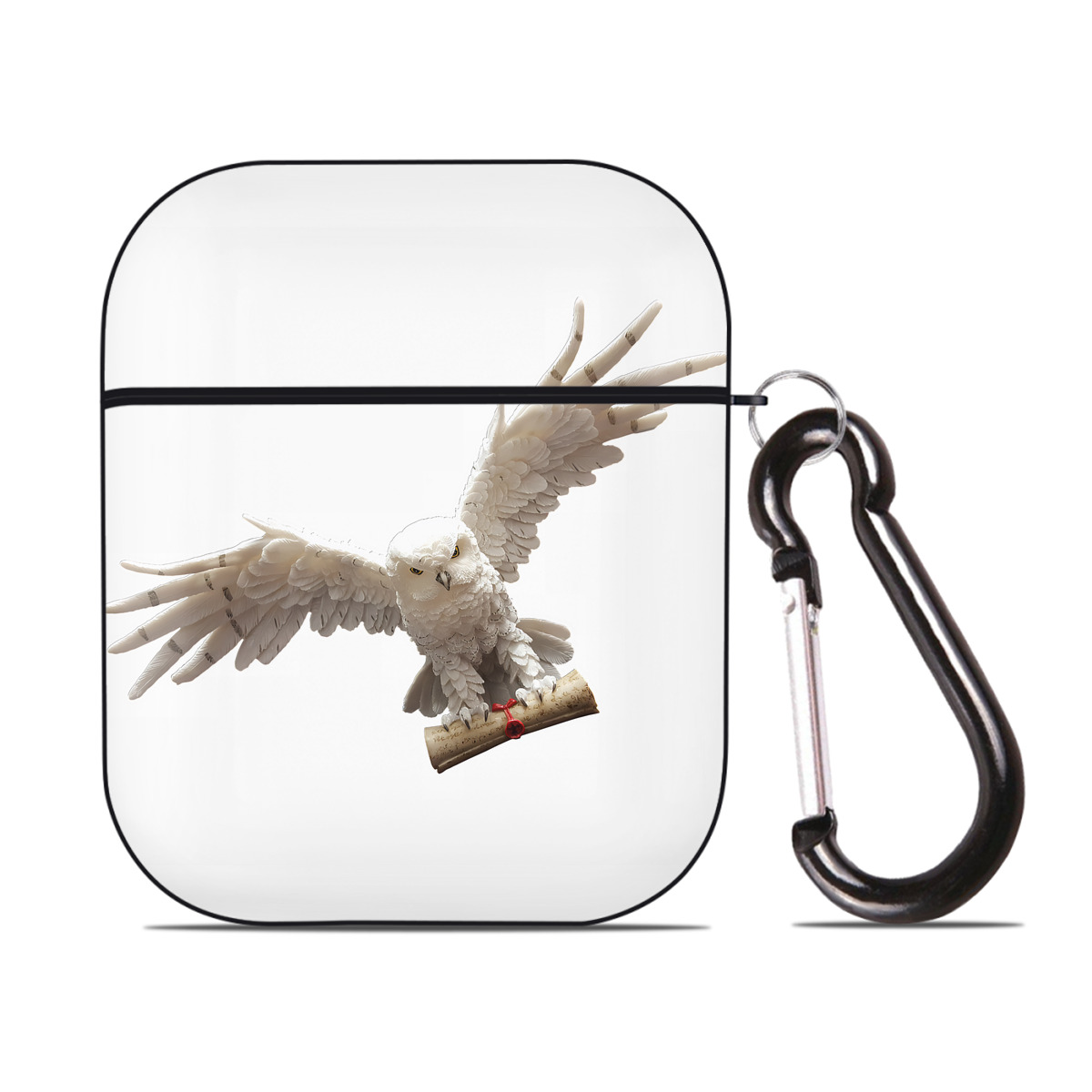 （画像用） Harry Potter ハリー・ポッターシリーズ AirPods 第2世代保護ケース ハードシェル ブラック 耐衝撃・防指紋・カラビナ付き