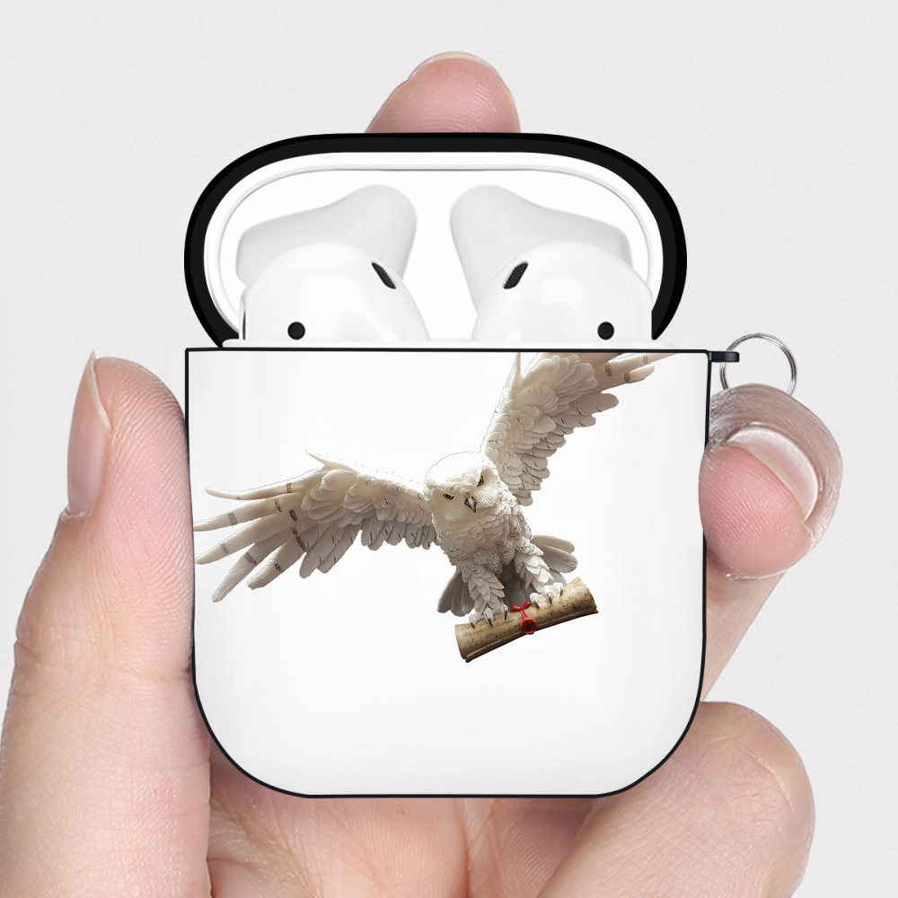 （画像用） Harry Potter ハリー・ポッターシリーズ AirPods 第2世代保護ケース ハードシェル ブラック 耐衝撃・防指紋・カラビナ付き