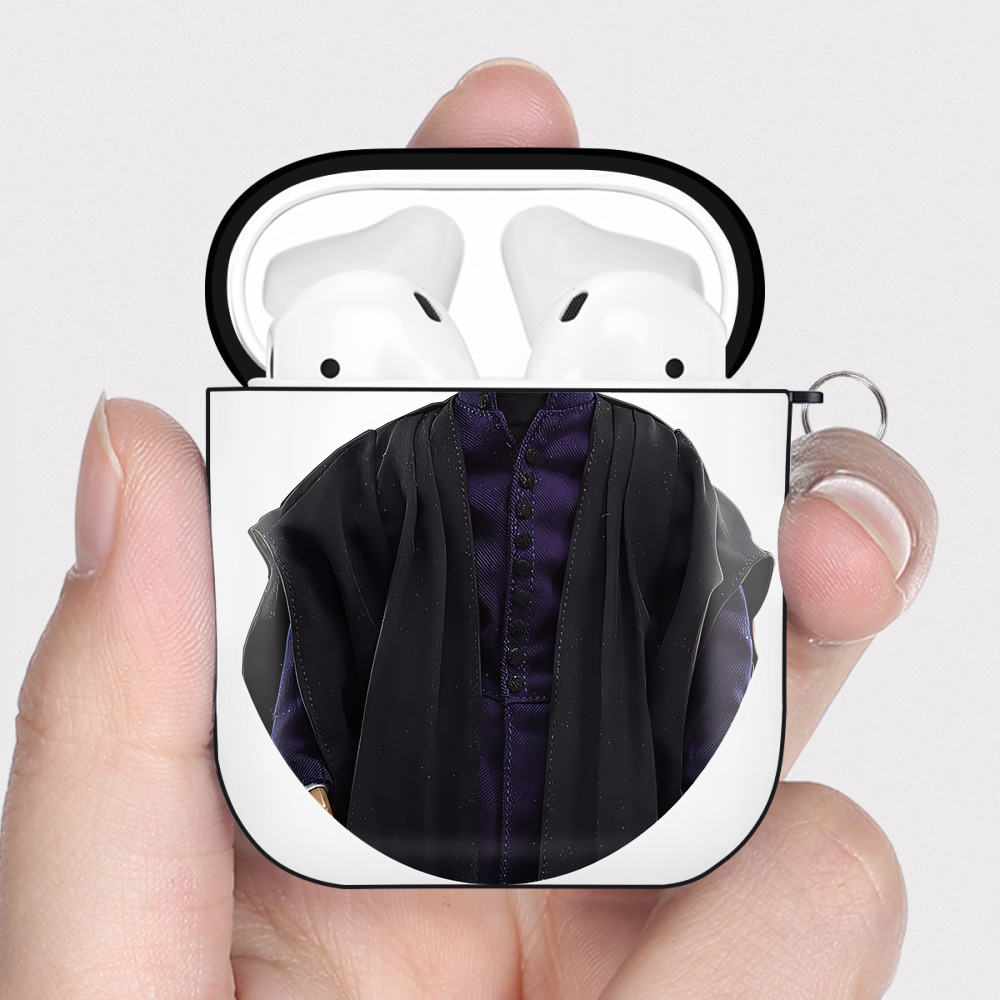 （画像用） Harry Potter ハリー・ポッターシリーズ AirPods 第2世代保護ケース ハードシェル ブラック 耐衝撃・防指紋・カラビナ付き