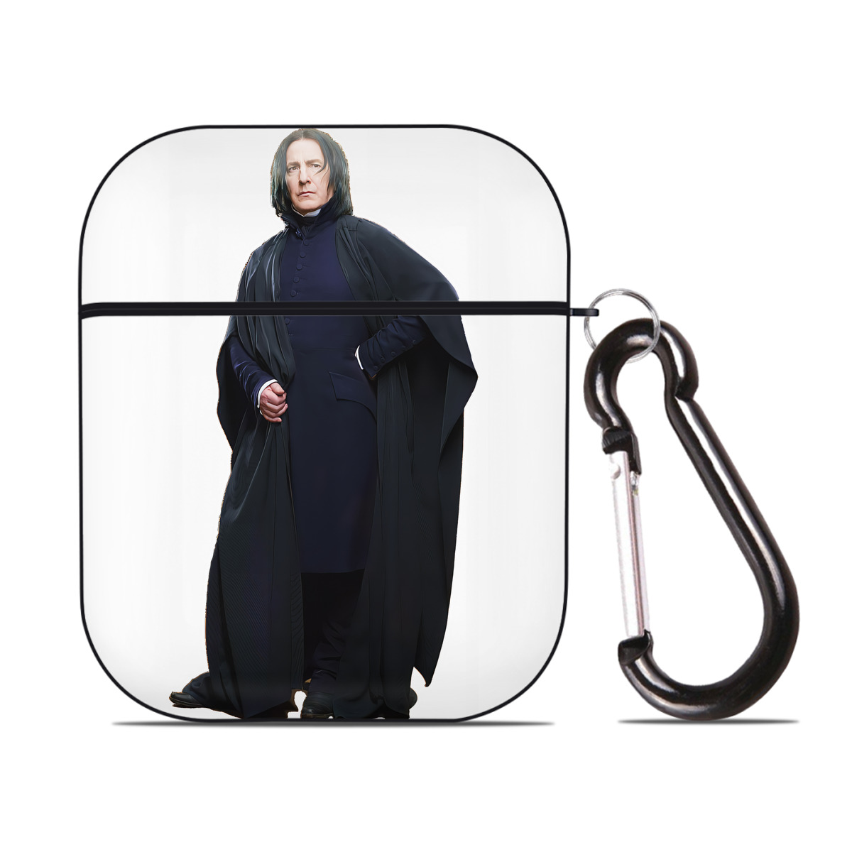 （画像用） Harry Potter ハリー・ポッターシリーズ AirPods 第2世代保護ケース ハードシェル ブラック 耐衝撃・防指紋・カラビナ付き