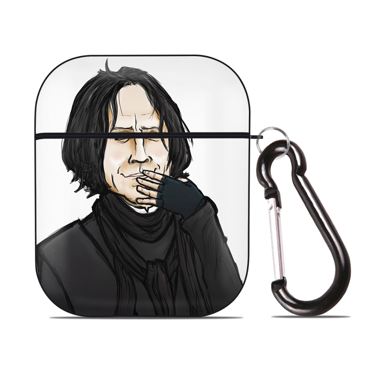 （画像用） Harry Potter ハリー・ポッターシリーズ AirPods 第2世代保護ケース ハードシェル ブラック 耐衝撃・防指紋・カラビナ付き