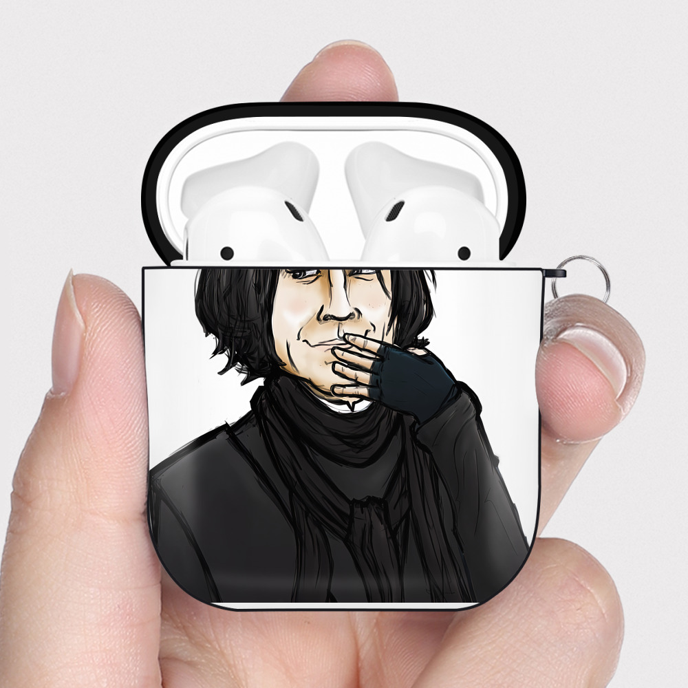（画像用） Harry Potter ハリー・ポッターシリーズ AirPods 第2世代保護ケース ハードシェル ブラック 耐衝撃・防指紋・カラビナ付き