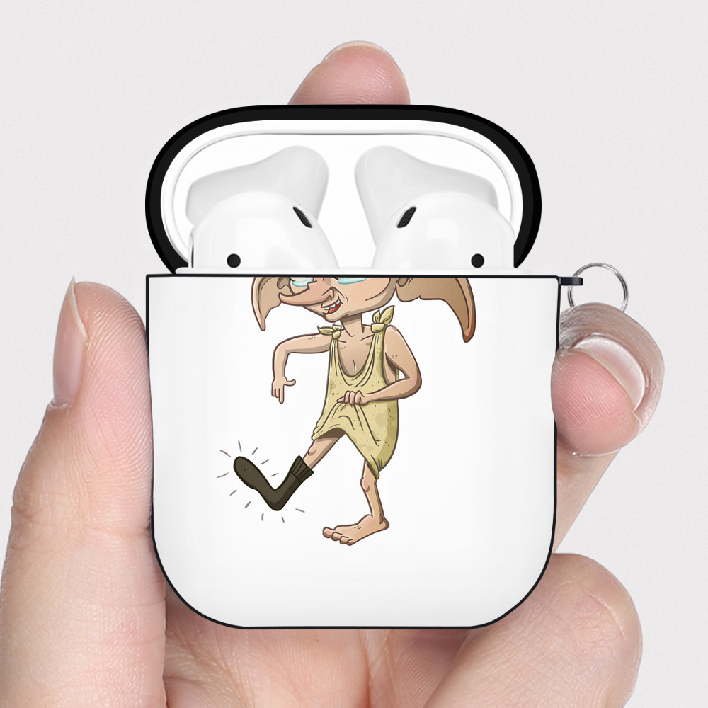 （画像用） Harry Potter ハリー・ポッターシリーズ AirPods 第2世代保護ケース ハードシェル ブラック 耐衝撃・防指紋・カラビナ付き