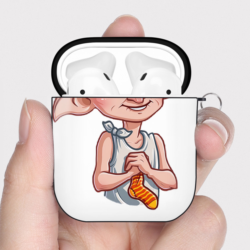 （画像用） Harry Potter ハリー・ポッターシリーズ AirPods 第2世代保護ケース ハードシェル ブラック 耐衝撃・防指紋・カラビナ付き