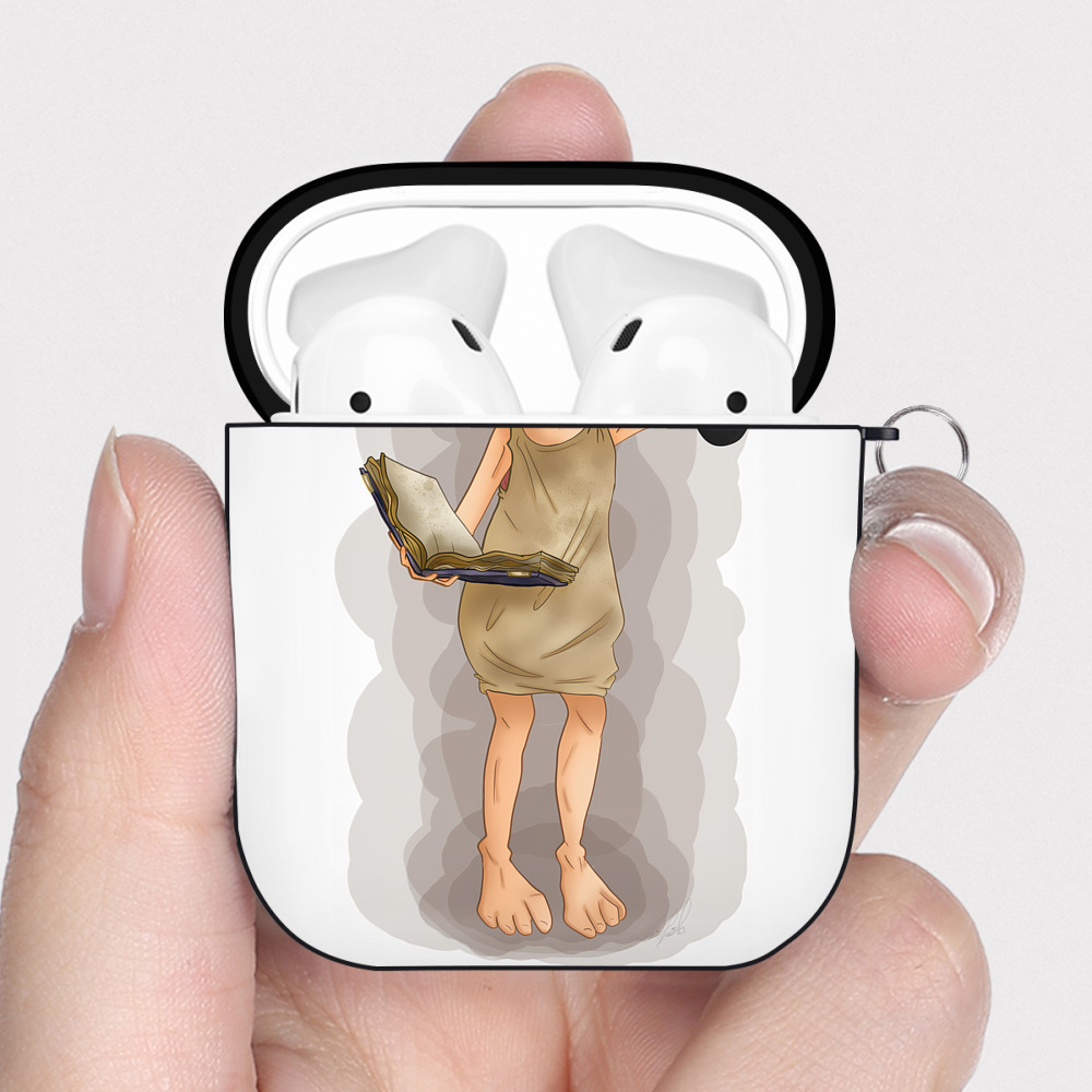 （画像用） Harry Potter ハリー・ポッターシリーズ AirPods 第2世代保護ケース ハードシェル ブラック 耐衝撃・防指紋・カラビナ付き