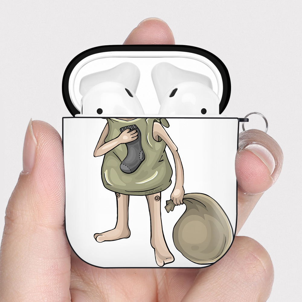 （画像用） Harry Potter ハリー・ポッターシリーズ AirPods 第2世代保護ケース ハードシェル ブラック 耐衝撃・防指紋・カラビナ付き