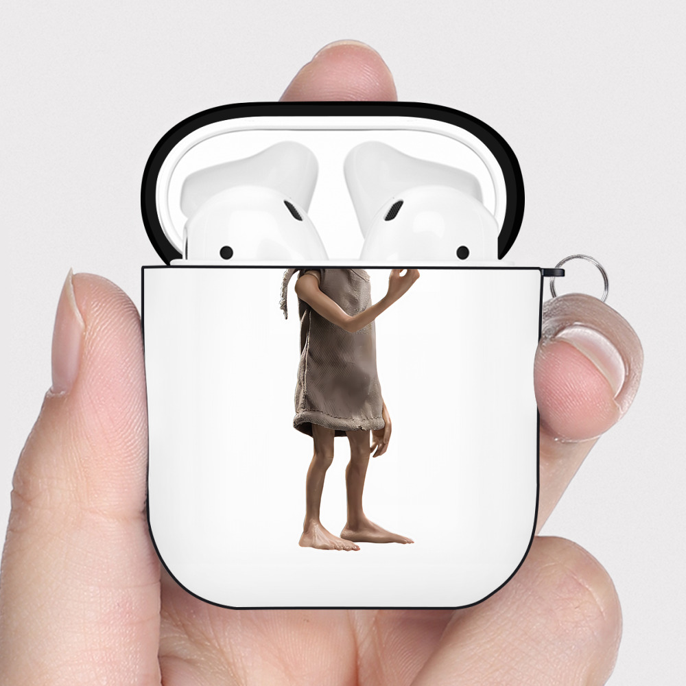 （画像用） Harry Potter ハリー・ポッターシリーズ AirPods 第2世代保護ケース ハードシェル ブラック 耐衝撃・防指紋・カラビナ付き