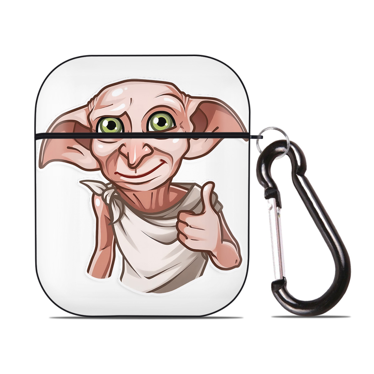 （画像用） Harry Potter ハリー・ポッターシリーズ AirPods 第2世代保護ケース ハードシェル ブラック 耐衝撃・防指紋・カラビナ付き