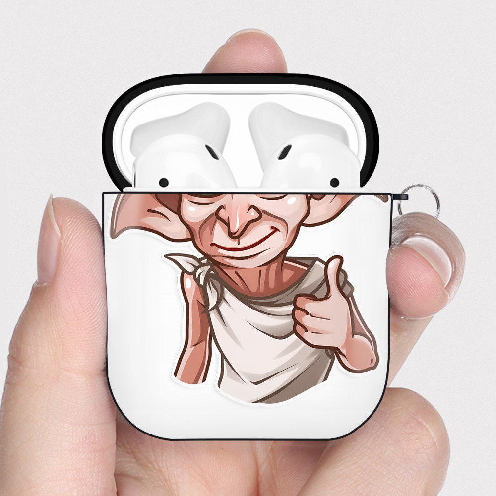 （画像用） Harry Potter ハリー・ポッターシリーズ AirPods 第2世代保護ケース ハードシェル ブラック 耐衝撃・防指紋・カラビナ付き