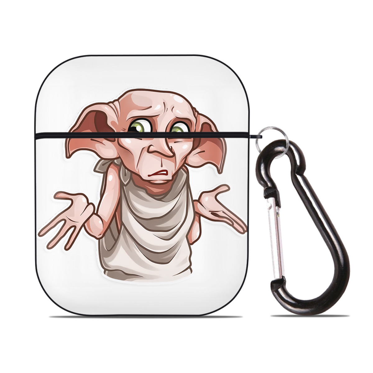 （画像用） Harry Potter ハリー・ポッターシリーズ AirPods 第2世代保護ケース ハードシェル ブラック 耐衝撃・防指紋・カラビナ付き