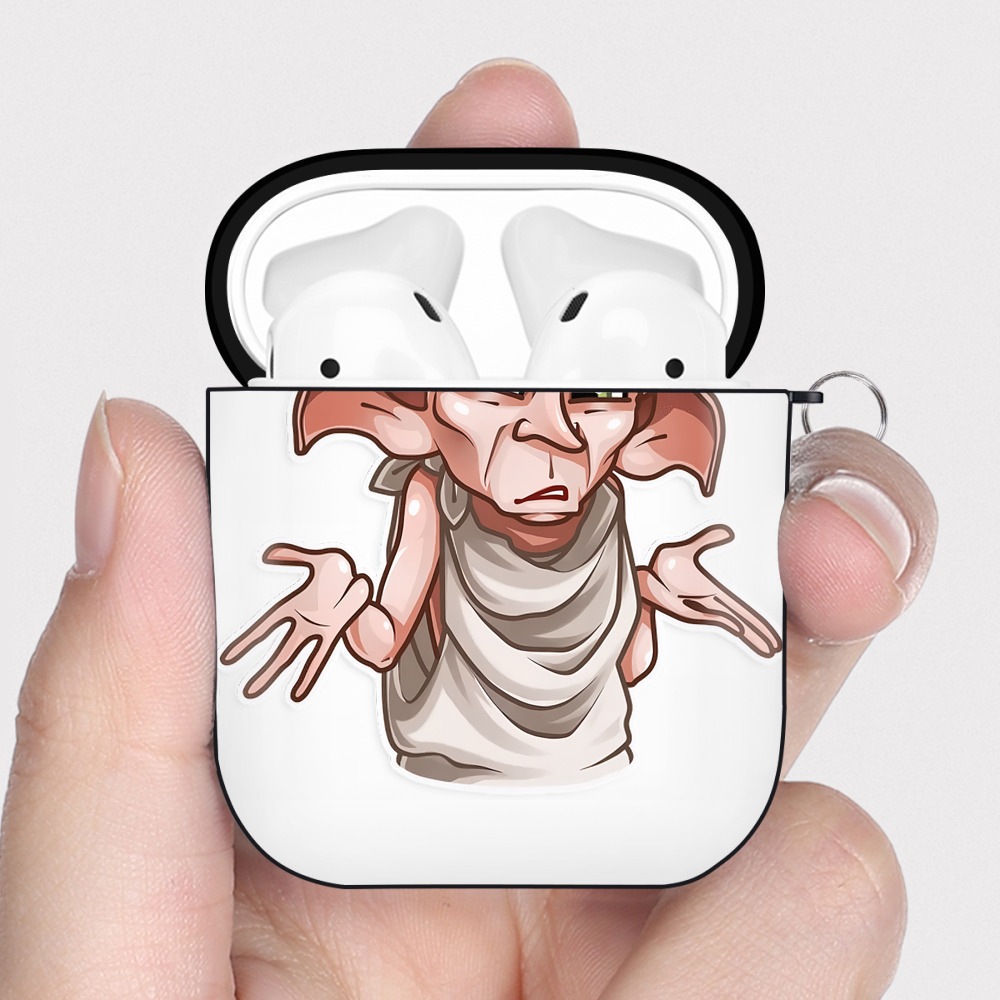 （画像用） Harry Potter ハリー・ポッターシリーズ AirPods 第2世代保護ケース ハードシェル ブラック 耐衝撃・防指紋・カラビナ付き